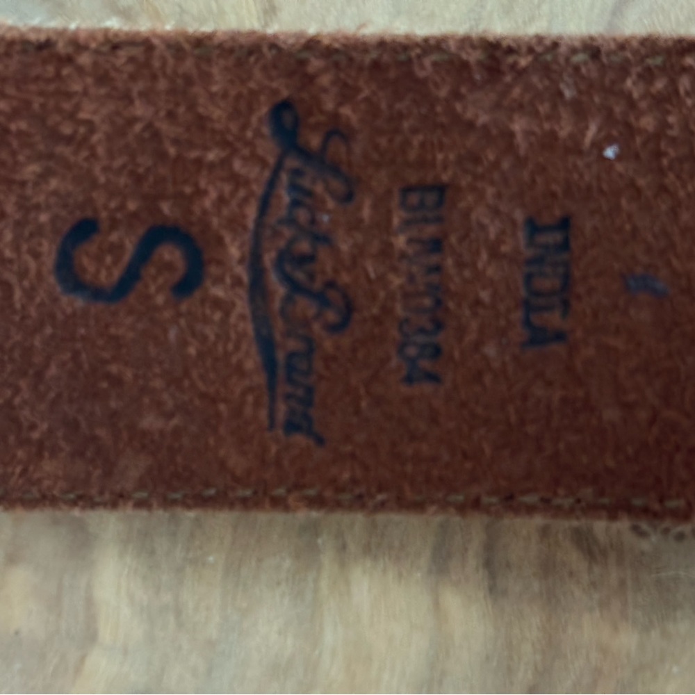 Lucky Brand Beaded Brown Leather Belt - Picture 4 of 10